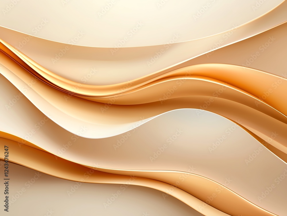 Aufkleber abstract waves in warm tones create a smooth flow, ideal for backgrounds or artistic designs. the ge