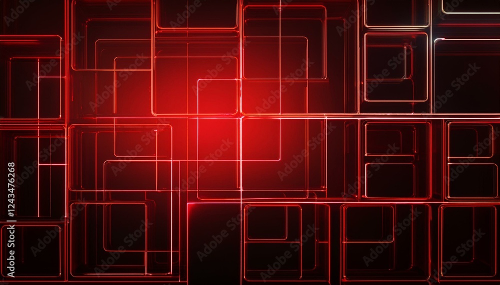 Poster abstract red square pattern background