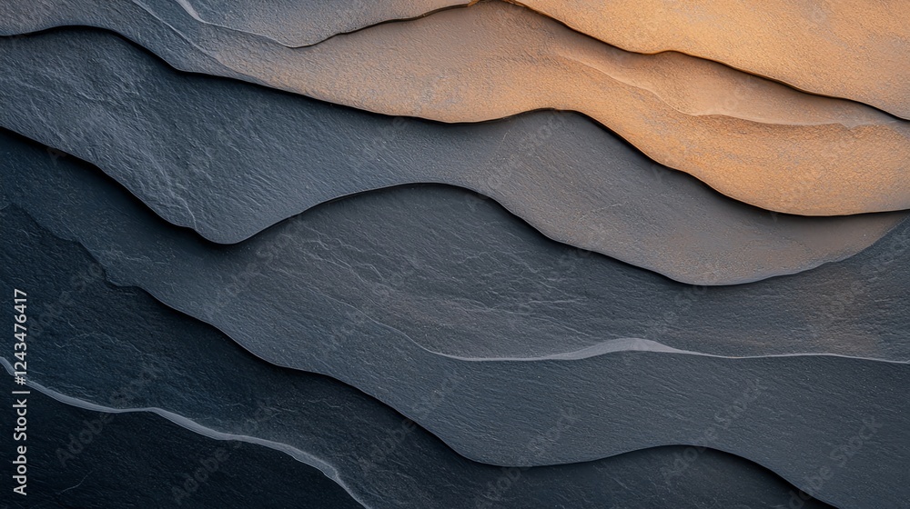 Poster an abstract aerial view of layered earth tones showcasing waves of texture, creating a serene and ca