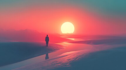 Fototapeta premium Captivating Minimal Gradient Backdrop with Soft Airy Hues and Tranquil Ambiance Featuring a calm serene and peaceful visual experience with a dreamy meditative atmosphere
