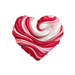 Swirling Pink and White Heart Abstract