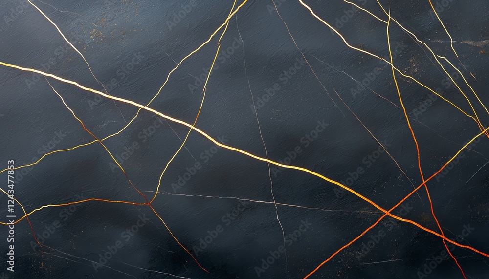 Poster an abstract design featuring intricate lines and patterns against a dark background, creating a visu