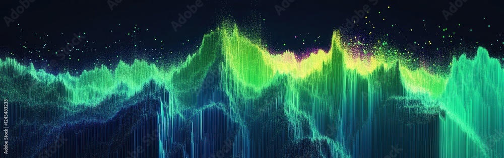 Fototapete futuristic gradient background transitioning through vibrant colors and textures in a seamless patte