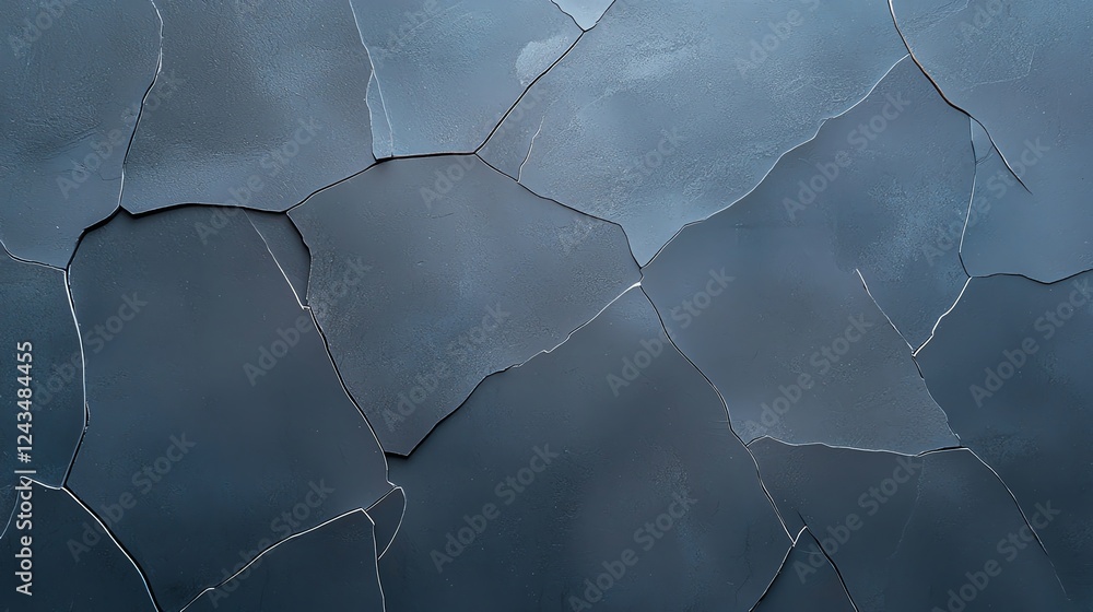 Poster this image features a close-up of fractured glass, showcasing intricate patterns and textures with a