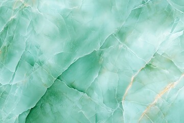 Naklejka premium This image features a stunning close-up of a smooth, green marble texture, showcasing intricate veining and a serene color palette, perfect for backgrounds or design projects.
