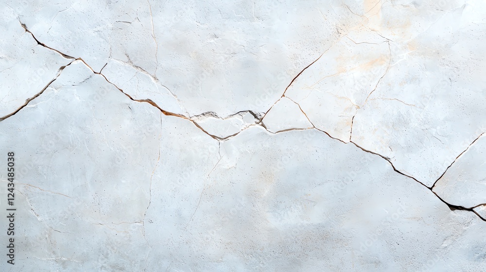 Poster close-up of a cracked concrete surface, revealing intricate patterns and textures. it captures the b