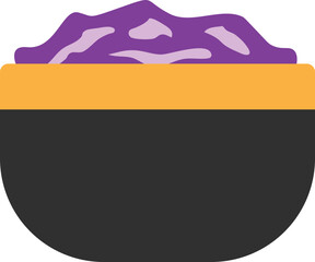 Illustration of Purple Cream In Bowl, Purple Sauce