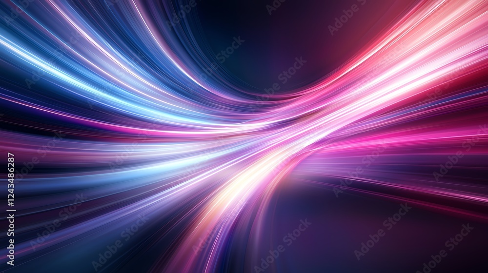 Poster vibrant and dynamic light trails swirl in a mesmerizing display of colors, creating an abstract back