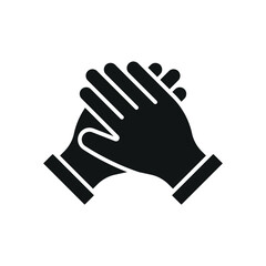 Gloves medical icon is a simple vector illustration of a pair of disposable gloves