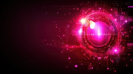 Abstract background illustrating network and data speed, featuring glowing lines, nodes, and digital effects. Representing the fast pace of data transfer and communication technology.