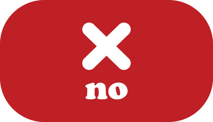 Obraz premium Sharp red checkmark icon on isolated transparent background black vector symbol for wrong choices. Modern flat and line design symbol cross sign. No letter negative mark, bad icon web app.