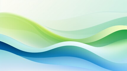 Fototapeta premium Flowing waves of color create a serene atmosphere in a tranquil landscape. Generative AI