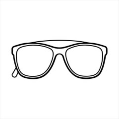 Fototapeta premium stylish modern, round sunglasses silhouette design
