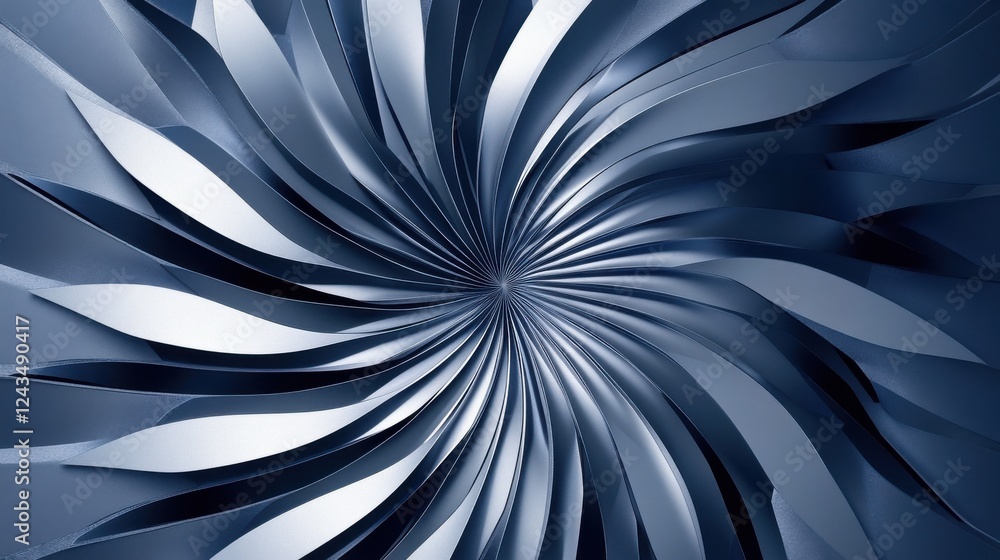 Leinwandbilder Swirling patterns in modern low-poly gradients showcasing dynamic depth and movement