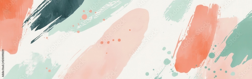 Poster minimalist pencil strokes create a serene atmosphere with pastel colors for a calming aesthetic