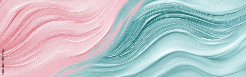 Aufkleber minimalist design with pastel strokes in soft pink and green hues creating a calming backdrop for ar