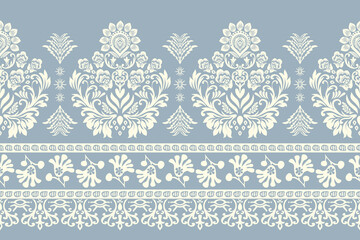 Motifs African boho paisley Floral Ikat pattern embroidery border. Ethnic ikat floral Ethnic Indian Pattern Ikat pattern Ethnic Pattern.Border Indian floral Aztec embroidery border seamless patterns.