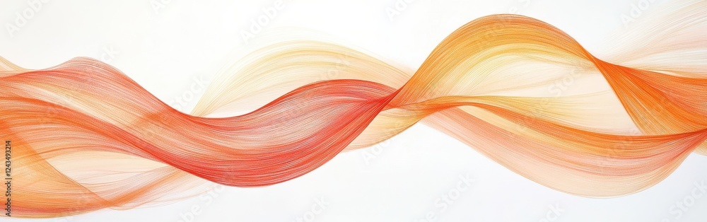Fototapete Elegant flowing ribbons of color intertwine to create a graceful display of artistic expression in soft hues
