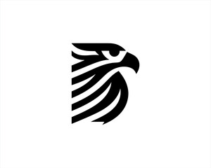 Eagle logo design icon symbol vector illustration.