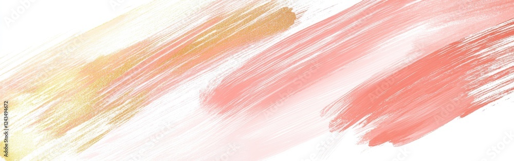 Poster Elegant strokes of pastel colors create a minimalist canvas with gold accents and soft textures inviting creative inspiration