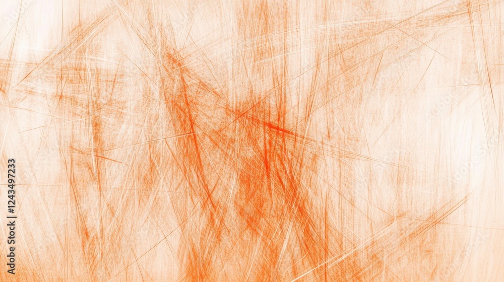 Poster abstract backdrop featuring dynamic pencil strokes in shades of orange and white creating a textured