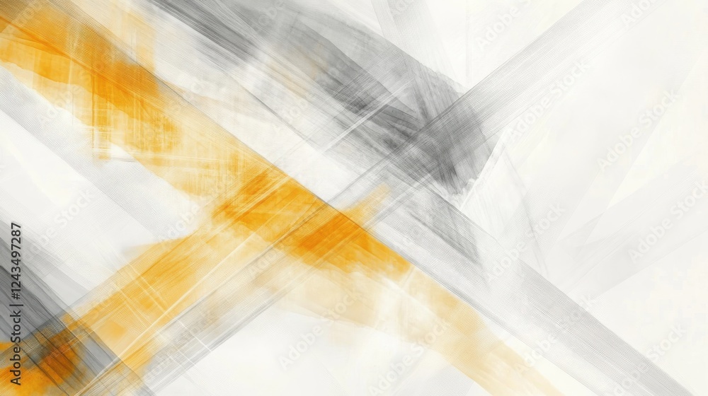Leinwandbilder abstract pencil strokes create a dynamic backdrop with soft gray and orange hues for artistic explor