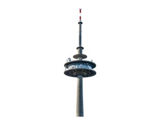 tv tower isolated on white cutout
