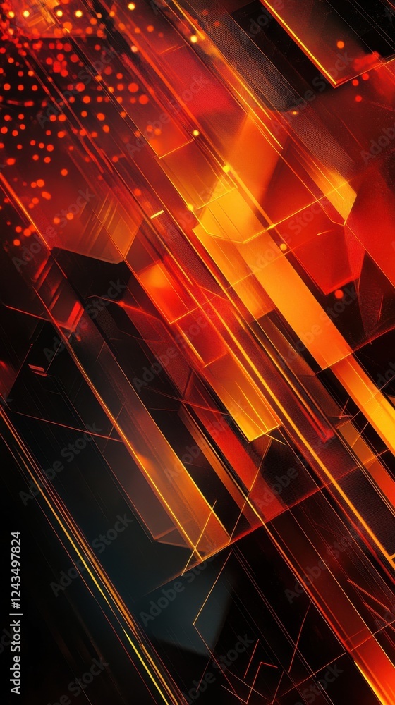 Leinwandbilder futuristic abstract background with dynamic shapes and vibrant colors creating an immersive visual e