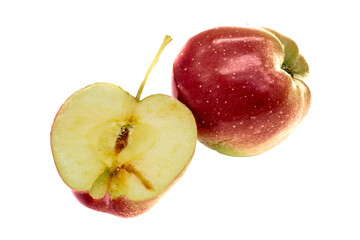 red apple isolated on white background cutout