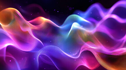 Obraz premium Global Connectivity Artistic Animation of Digital Radio Waves Linking Locations in Smooth Motion