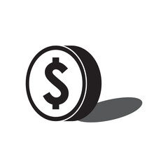 coin dollar vector template illustration logo