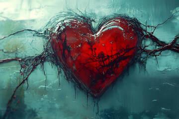 Heartline graphic ending in a poignant message of life's fragility