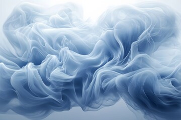 Obraz premium Ethereal Blue Smoke Patterns for Abstract Art and Design Inspiration