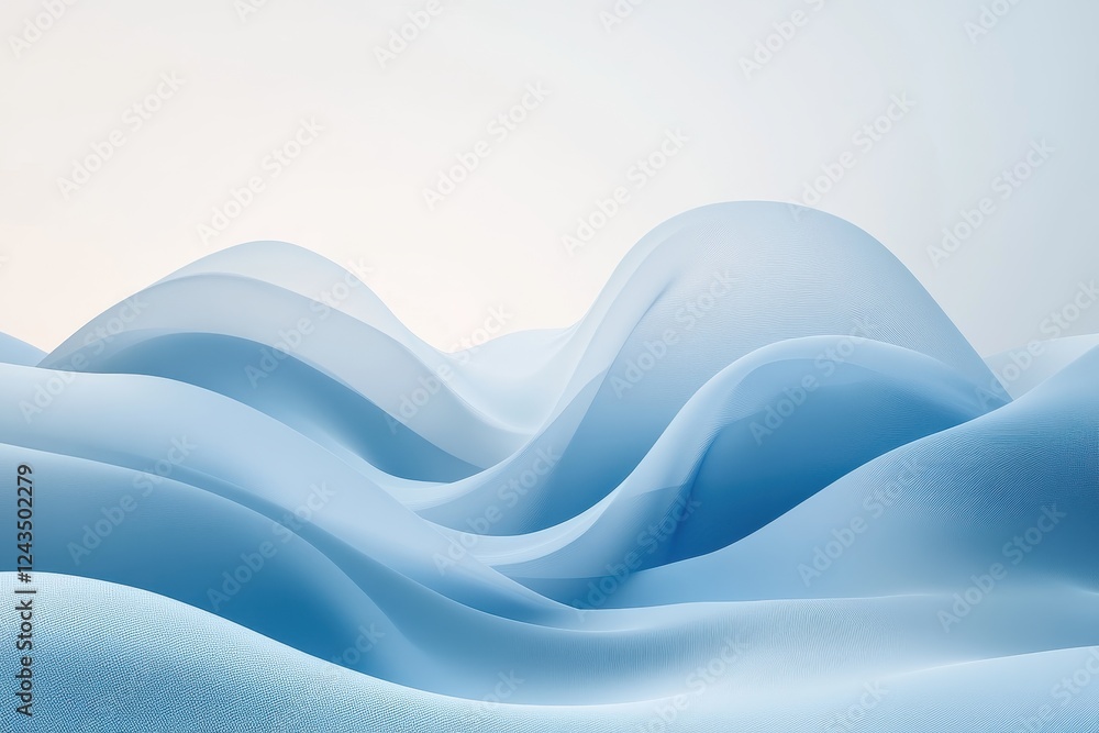 Aufkleber abstract design featuring gradient blue backgrounds with a contrasting white element for artistic ef