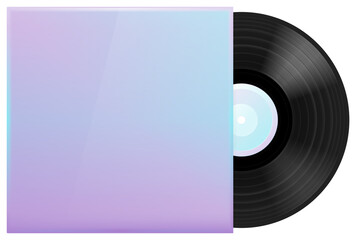  Vinyl LP in sleeve. Vector illustration.