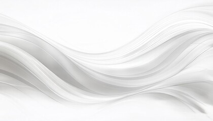 Obraz premium abstract flowing white wave pattern with fine curved line texture, modern minimalistic background for technology, design, and branding