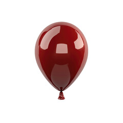 Obraz premium Single Red Balloon Isolated on Transparent background