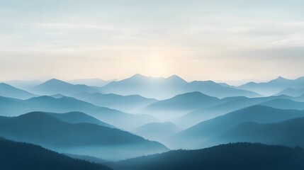 Fototapeta premium Dreamy soft sky gradient background featuring airy open tones a serene natural aesthetic and a gentle radiant brightness blending into a calming contemplative atmosphere