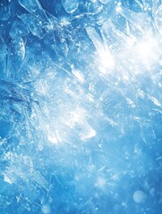 Fototapeta premium Abstract Blue Ice Crystal Texture Background