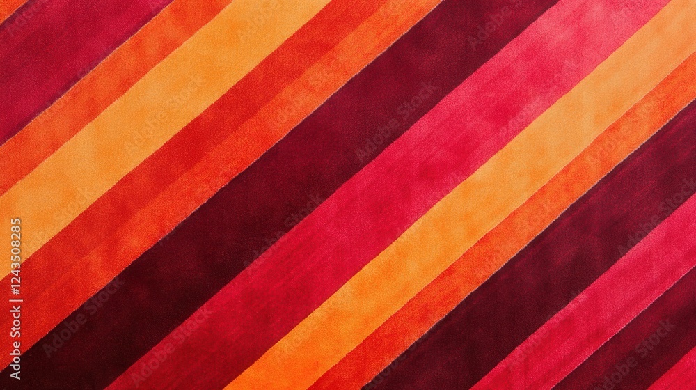 Poster Vivid gradient-striped pattern blending bold red and warm tones creates a striking visual texture across the surface