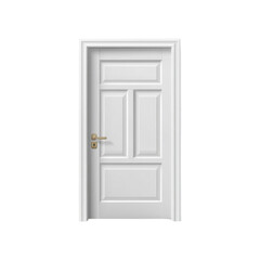 white door isolated on transparent background