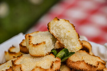 A close-up picture of homemade delicious crunchy cookies