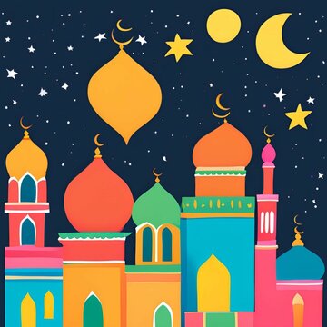 Ramadan kareem illustration and wallpaper
