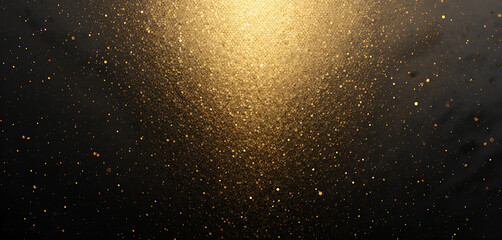 Obraz premium Abstract minimalist shimmering sequins dark and light gold gradient Grain surface, Luxury, celebration style, plain,