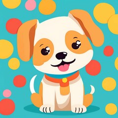 Cute dog animal wallpaper and illustration