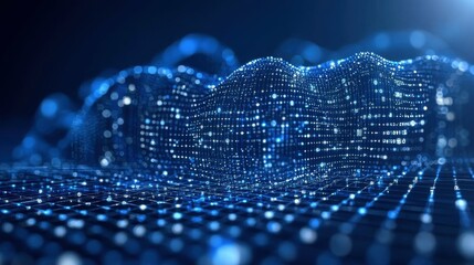 Abstract illustration representing network connections and high-speed data transfer. Digital lines, glowing nodes, and speed effects symbolizing fast and efficient communication in the digital world.