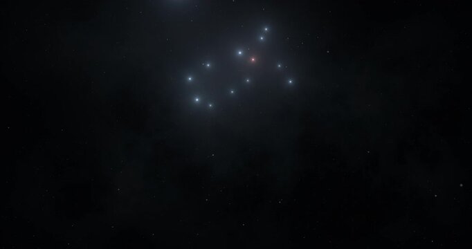 Geminis constellation in the outer space