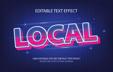 Obraz premium Local editable text effect, 3D editable text template. 