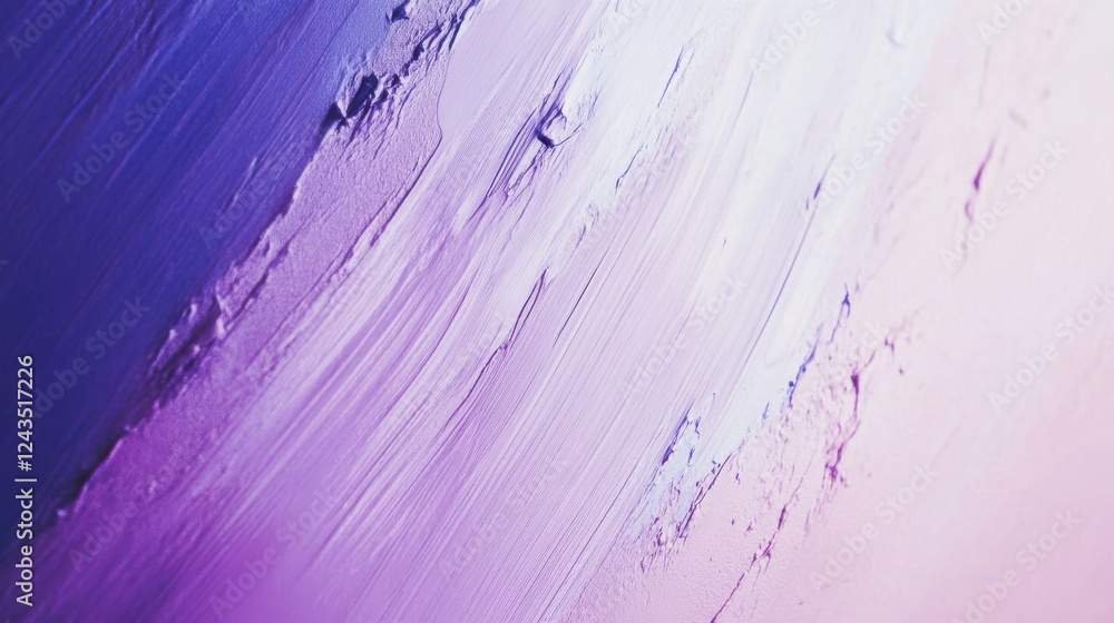 Poster pencil strokes create a smooth gradient transitioning from deep purple to soft pink in an abstract a