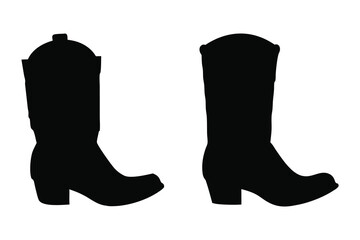 Cowboy Boot silhouette vector, Cowboy boot icon vector illustration 